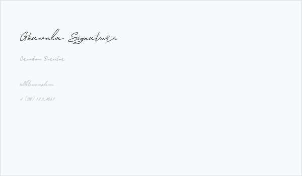 Ghavela Signature Business Card