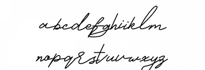 Ghavela Signature Caratteri MINUSCOLO
