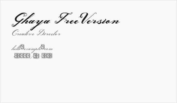 Ghaya FreeVersion Business Card