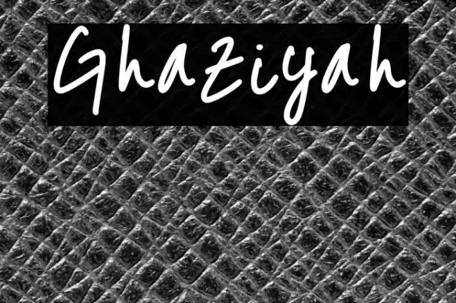 Ghaziyah Font examples