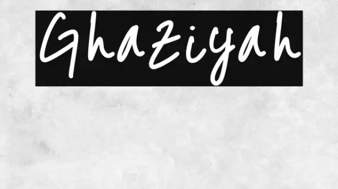 Ghaziyah Font examples