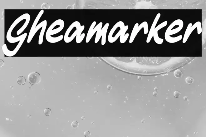 Gheamarker 字体 examples