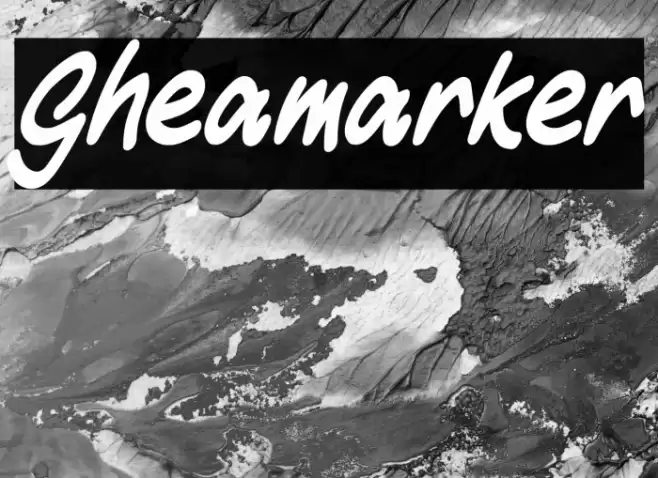 Gheamarker 字体 examples