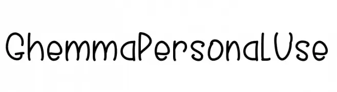 GhemmaPersonalUse  免费字体下载