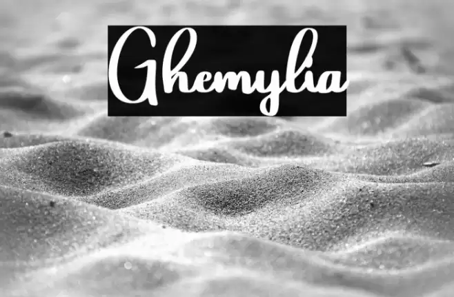 Ghemylia Font examples