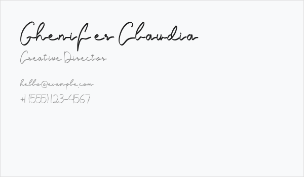 Ghenifer Claudia Business Card