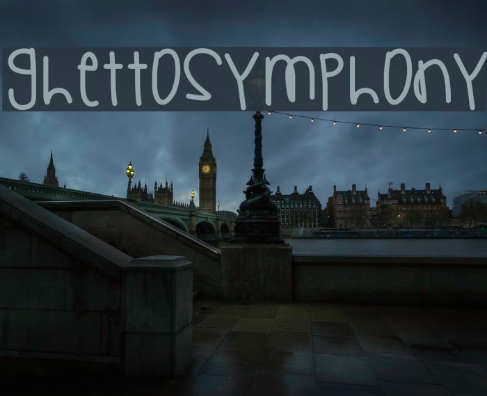 GhettoSymphony Font examples