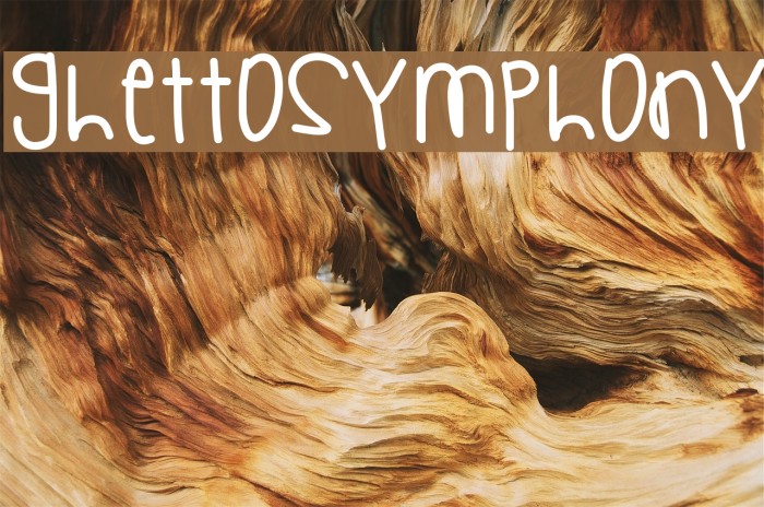 GhettoSymphony Font examples