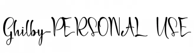 Ghilby-PERSONAL USE  font caratteri gratis