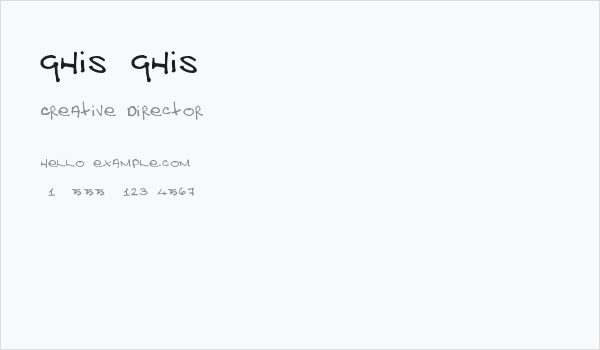 Ghis Ghis Business Card