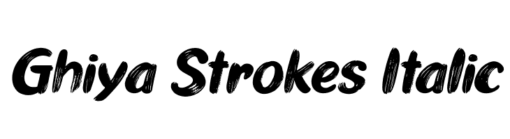 Ghiya Strokes Italic  Frei Schriftart Herunterladen