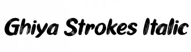 Ghiya Strokes Italic  नि: शुल्क फ़ॉन्ट्स डाउनलोड