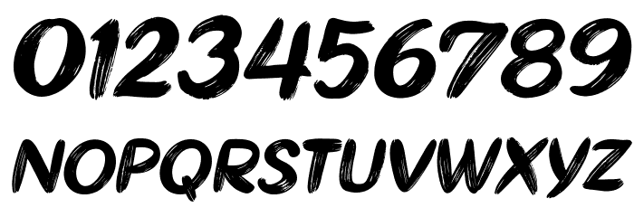 Ghiya Strokes Italic Font OTHER CHARS