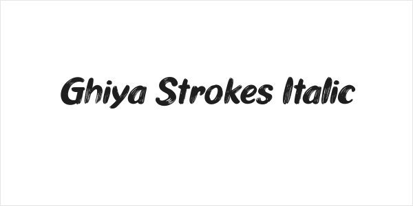 Ghiya Strokes Italic Logo