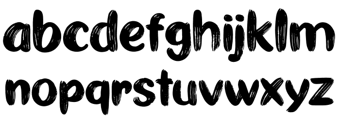 Ghiya Strokes Font LOWERCASE