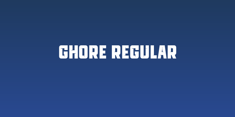 Ghore Regular Social Header