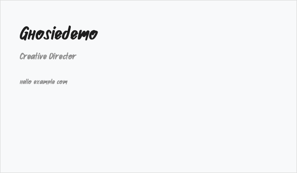Ghosiedemo Business Card