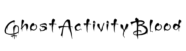 Ghost Activity Blood  नि: शुल्क फ़ॉन्ट्स डाउनलोड