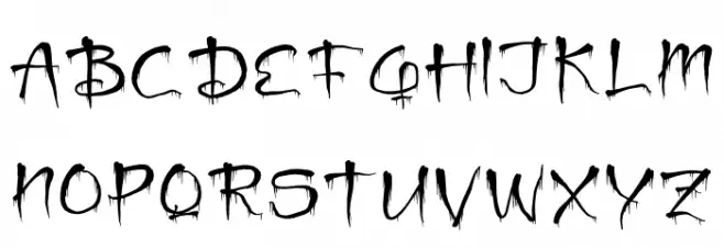 Ghost Activity Blood フォント 大文字