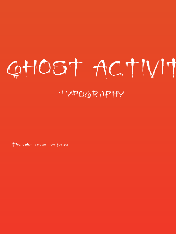 Ghost Activity Blood Poster