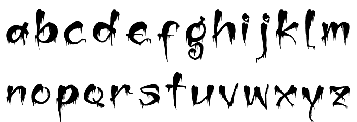 Ghost Activity Blood Font LOWERCASE