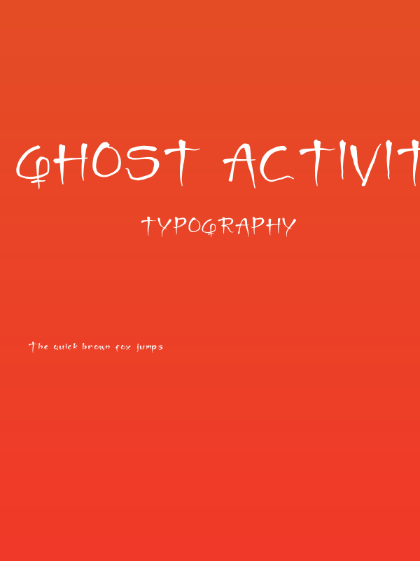 Ghost Activity Poster