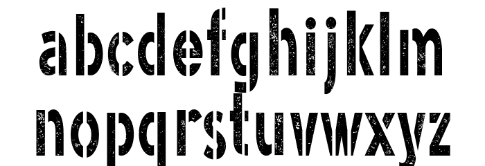 Ghost Army Stencil Font LOWERCASE