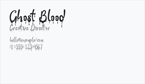 Ghost Blood Business Card