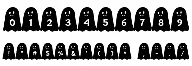 Ghost Bois Friendly Solid Шрифта ДРУГИЕ символов