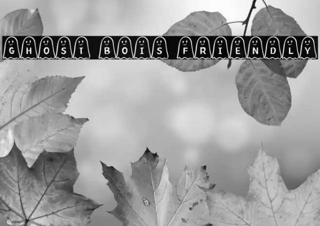 Ghost Bois Friendly Font examples