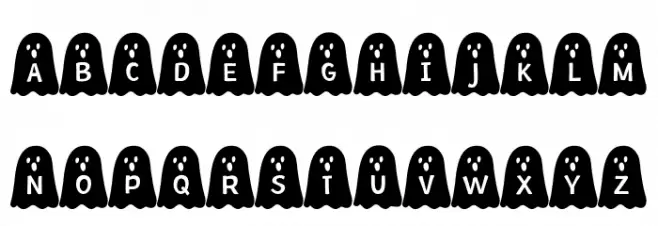 Ghost Bois Spooky Solid Шрифта ВЕРХНИЙ