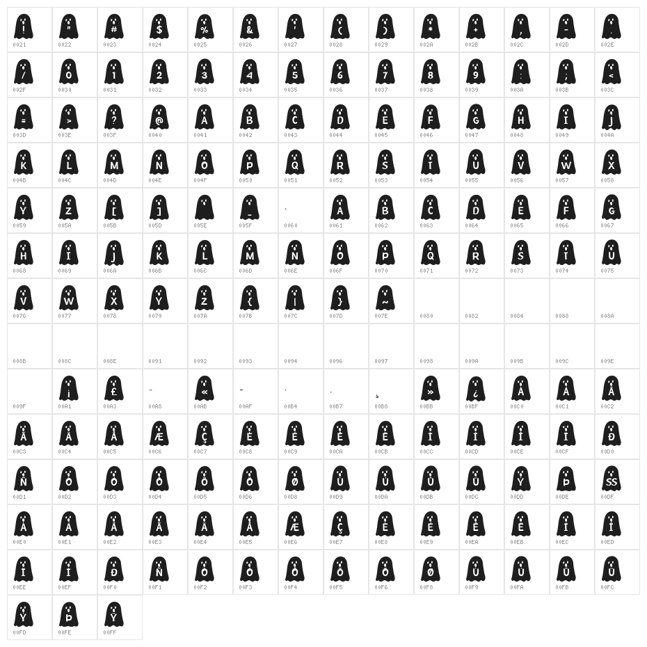 Ghost Bois Spooky Solid Character Map