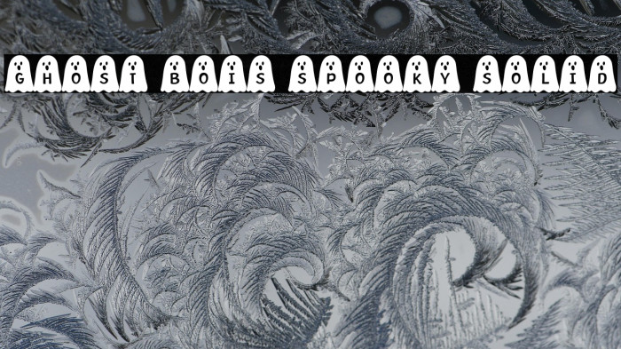 Ghost Bois Spooky Solid Шрифта examples