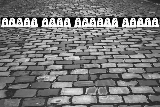 Ghost Bois Spooky Solid Font examples