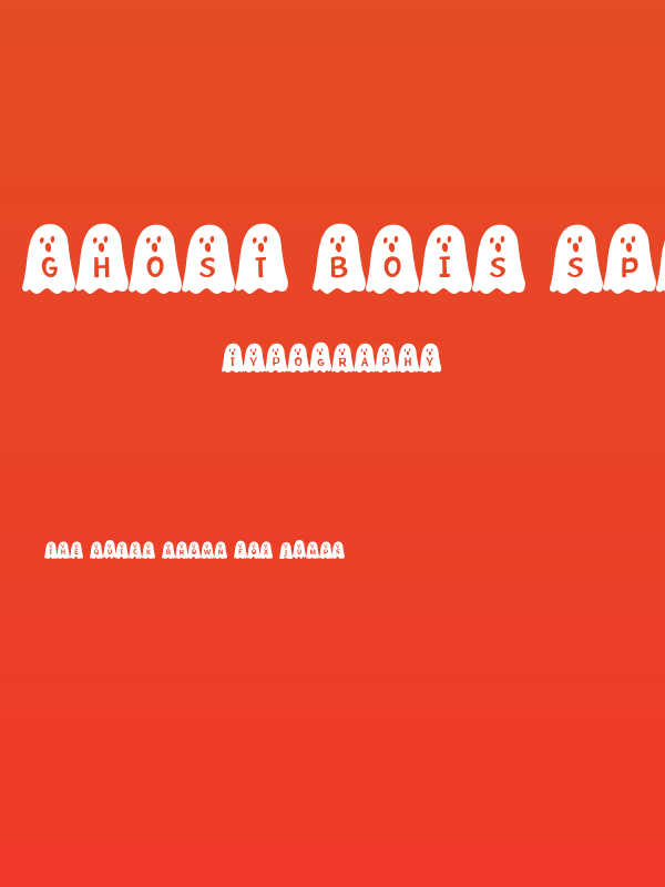 Ghost Bois Spooky Solid Poster