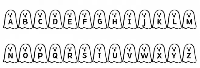 Ghost Bois Spooky Шрифта ВЕРХНИЙ