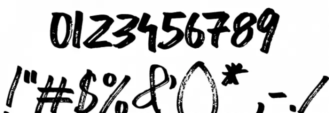 Ghost Brush Font OTHER CHARS