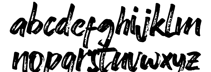 Ghost Brush Font LOWERCASE