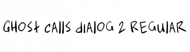 Ghost Calls Dialog 2 Regular  les polices de caractères gratuit tlcharger