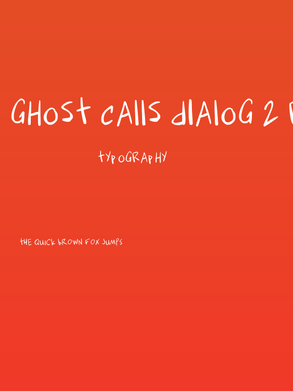 Ghost Calls Dialog 2 Regular Poster