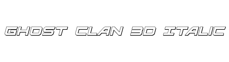 Ghost Clan 3D Italic Font