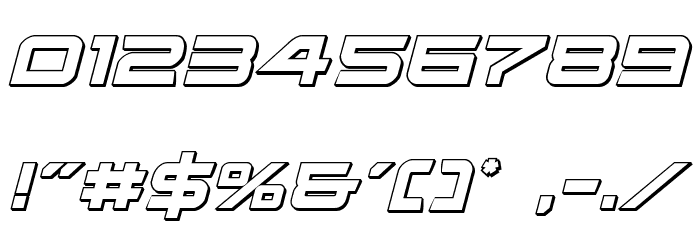 Ghost Clan 3D Italic Font OTHER CHARS