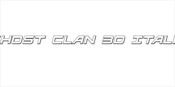 Ghost Clan 3D Italic Logo