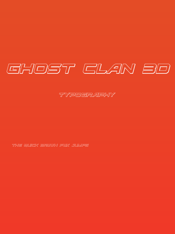 Ghost Clan 3D Italic Poster