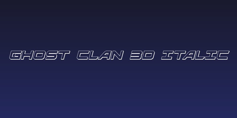 Ghost Clan 3D Italic Social Header