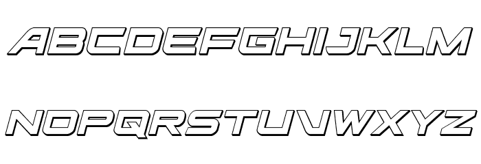 Ghost Clan 3D Italic Font LOWERCASE