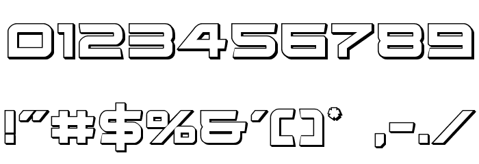 Ghost Clan 3D Regular Font OTHER CHARS