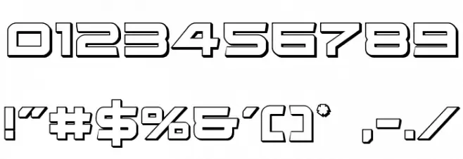 Ghost Clan 3D Regular Font OTHER CHARS