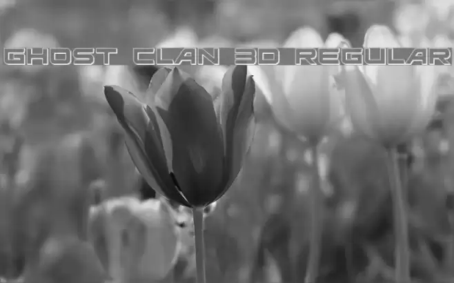 Ghost Clan 3D Regular Font examples