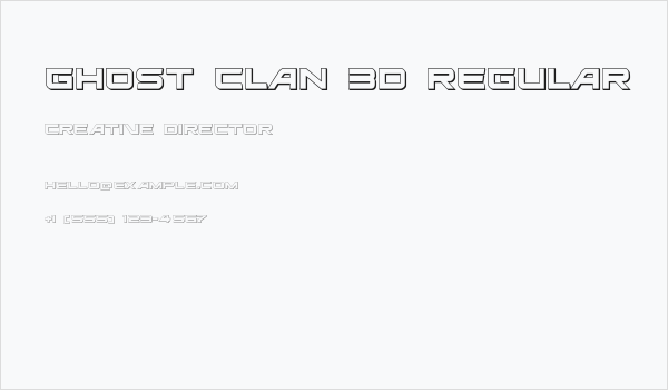 Ghost Clan 3D Regular Business Card